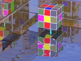 a messed up rubik's cube
