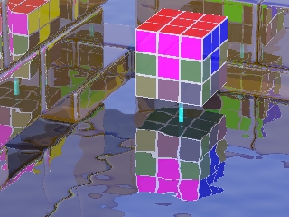 a rubik's cube with the first layer solved