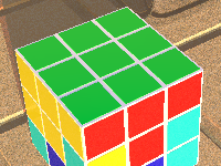 the top layer of a rubik's cube, all solved