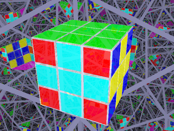 rubik's cube four cross pattern
